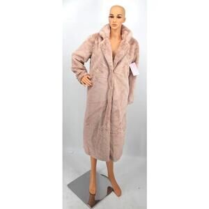 Juicy CoutureLuxuriously Cozy Blush Pink Faux Fur Long Coat - Your Winter Hug! S